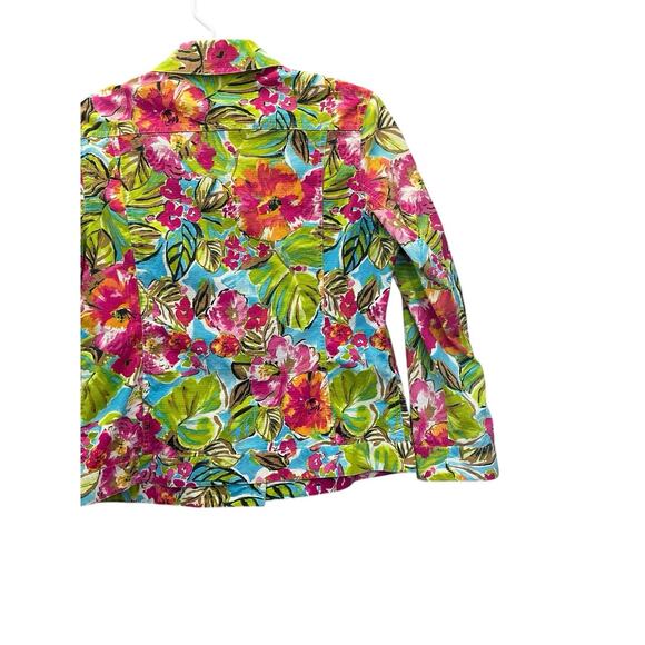 Chicos Jacket Womens 2 Multicolor Floral Multicolor - Picture 7 of 14